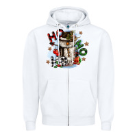 White ho ho ho snowman gnome Zipper Hoodie - CowGirlArtShop