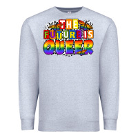 Heather Grey the future is queer Premium Sweatshirt - FaDigitalArtStudio