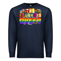 Navy the future is queer Premium Sweatshirt - FaDigitalArtStudio