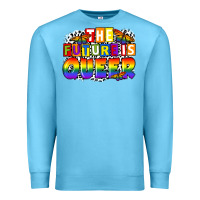 Ocean Blue the future is queer Premium Sweatshirt - FaDigitalArtStudio