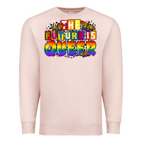 Pale Pink the future is queer Premium Sweatshirt - FaDigitalArtStudio