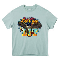 Arona lets get lit america eagle Heavy Core Tee - NancyCooperArtShop