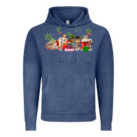 Vintage Denim Christmas coffee Vintage Hoodie - MaliasSmallBusiness