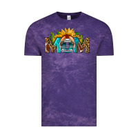 Cloud Purple Football Mom Sunflower Leopard Vintage Tee - BundleAndBundleShop