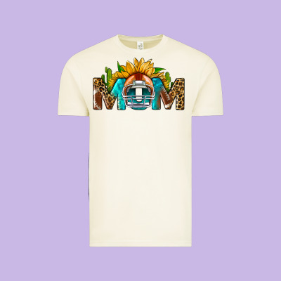 Football Mom Sunflower Leopard Vintage Tee Designed By Bundleandbundleshop