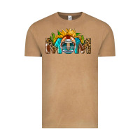 Vintage Camel Football Mom Sunflower Leopard Vintage Tee - BundleAndBundleShop