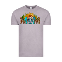 Vintage Zinc Football Mom Sunflower Leopard Vintage Tee - BundleAndBundleShop