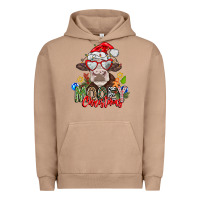 Pigment Burro Mooey Christmas Urban Hoodie - CowhideDigitalArt