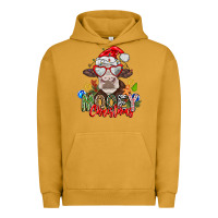 Pigment Peanut Butter Mooey Christmas Urban Hoodie - CowhideDigitalArt
