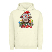Pigment Pistachio Mooey Christmas Urban Hoodie - CowhideDigitalArt