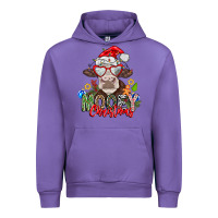 Tulip Mooey Christmas Urban Hoodie - CowhideDigitalArt
