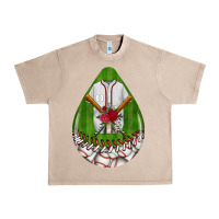 French Oak baseball and western roses teardrop  2 Urban Heavy Tee - BundleAndBundleShop