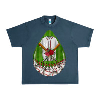 Midnight Navy baseball and western roses teardrop  2 Urban Heavy Tee - BundleAndBundleShop