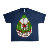 Navy baseball and western roses teardrop  2 Urban Heavy Tee - BundleAndBundleShop