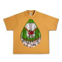 Peanut Butter baseball and western roses teardrop  2 Urban Heavy Tee - BundleAndBundleShop