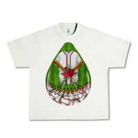 Pistachio baseball and western roses teardrop  2 Urban Heavy Tee - BundleAndBundleShop