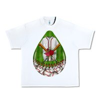White baseball and western roses teardrop  2 Urban Heavy Tee - BundleAndBundleShop