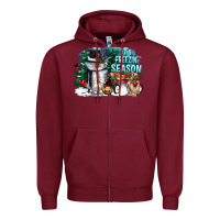 Burgundy its freezin season Zipper Hoodie - CowGirlArtShop