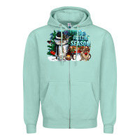 Seafoam its freezin season Zipper Hoodie - CowGirlArtShop