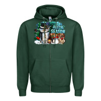 Sports Green its freezin season Zipper Hoodie - CowGirlArtShop