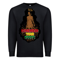 Black Remember your roots Premium Sweatshirt - FaDigitalArtStudio