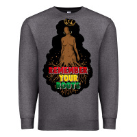 Charcoal Heather Remember your roots Premium Sweatshirt - FaDigitalArtStudio