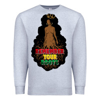 Heather Grey Remember your roots Premium Sweatshirt - FaDigitalArtStudio