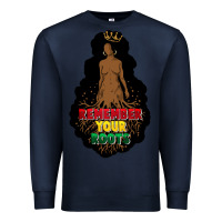 Navy Remember your roots Premium Sweatshirt - FaDigitalArtStudio