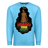 Ocean Blue Remember your roots Premium Sweatshirt - FaDigitalArtStudio