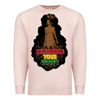 Pale Pink Remember your roots Premium Sweatshirt - FaDigitalArtStudio