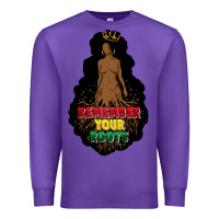 Purple Remember your roots Premium Sweatshirt - FaDigitalArtStudio