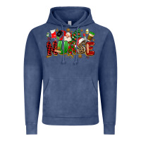 Vintage Denim christmas  nurse Vintage Hoodie - MaliasSmallBusiness