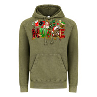 Vintage Olive christmas  nurse Vintage Hoodie - MaliasSmallBusiness
