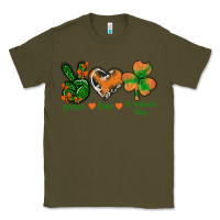 Army Green Peace Love St.Patrick's Day Classic Tee - BundleAndBundleShop