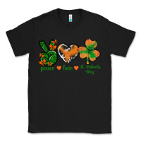 Black Peace Love St.Patrick's Day Classic Tee - BundleAndBundleShop