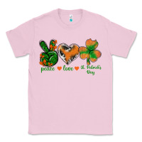 Bubblegum Pink Peace Love St.Patrick's Day Classic Tee - BundleAndBundleShop