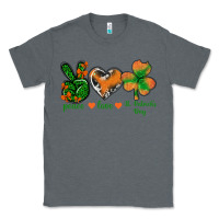Charcoal Heather Peace Love St.Patrick's Day Classic Tee - BundleAndBundleShop