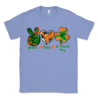 Colony Blue Peace Love St.Patrick's Day Classic Tee - BundleAndBundleShop