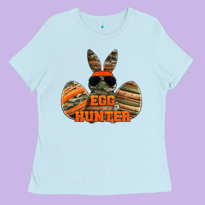 Easter Egg Hunter Boys Ladies Tee Designed By Jasminsmagicworld