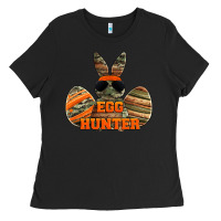 Black easter egg hunter boys Ladies Tee - Jasminsmagicworld