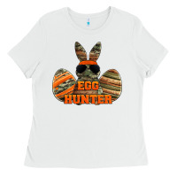 White easter egg hunter boys Ladies Tee - Jasminsmagicworld
