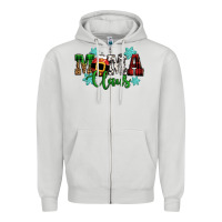 Dove Grey mama claus christmas Zipper Hoodie - CowGirlArtShop