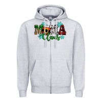 Heather Grey mama claus christmas Zipper Hoodie - CowGirlArtShop