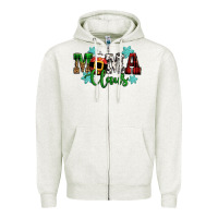 Oatmeal Heather mama claus christmas Zipper Hoodie - CowGirlArtShop