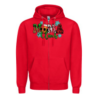 Red mama claus christmas Zipper Hoodie - CowGirlArtShop