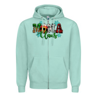 Seafoam mama claus christmas Zipper Hoodie - CowGirlArtShop