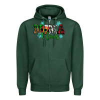 Sports Green mama claus christmas Zipper Hoodie - CowGirlArtShop