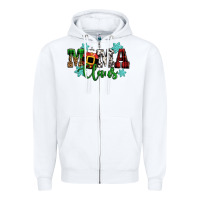 White mama claus christmas Zipper Hoodie - CowGirlArtShop