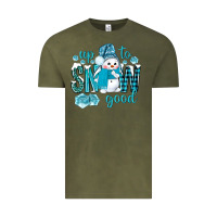Vintage Olive up to snow good and cute snowman Vintage Tee - BundleAndBundleShop
