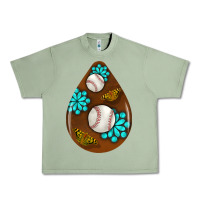 Oil Green baseball and western roses teardrop  1 Urban Heavy Tee - BundleAndBundleShop